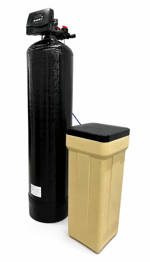 Ablandador de agua Clack 16x65 con su tanque de salmuera